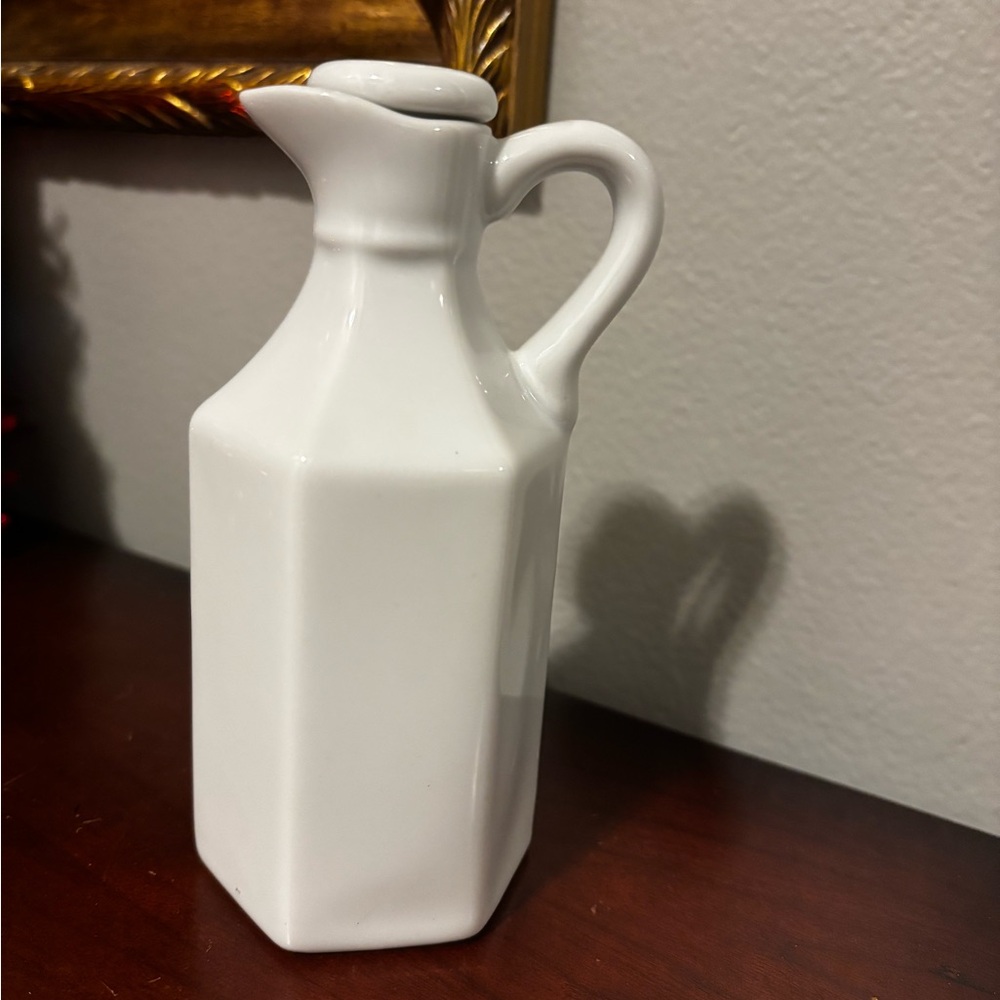 Vintage White Ceramic mini pitcher/Cruet